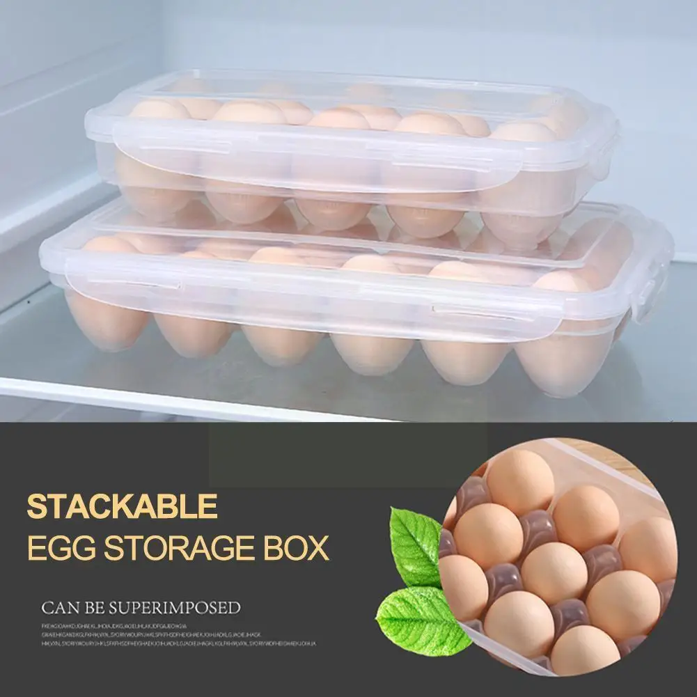 

10 Grid Egg Storage Box Egg Tray With Lid Kitchen Refrigerator Egg Egg Egg Fridge Organizer Drop Rack Egg Box Boxes Storage N1Z8