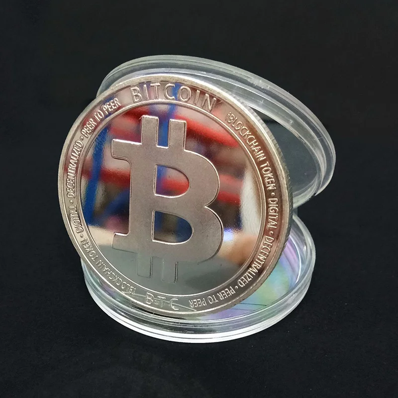 Биткоин монета криптовалюта художественная коллекция Позолоченные физические