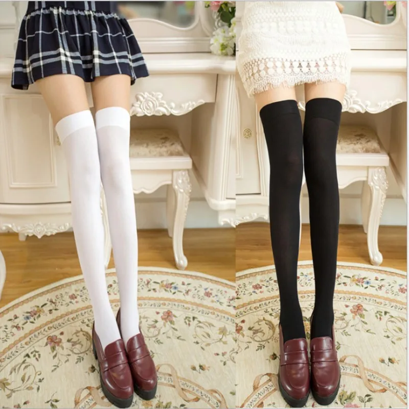 Новые хлопковые сексуальные женские длинные чулки Jeseca компрессионное нижнее