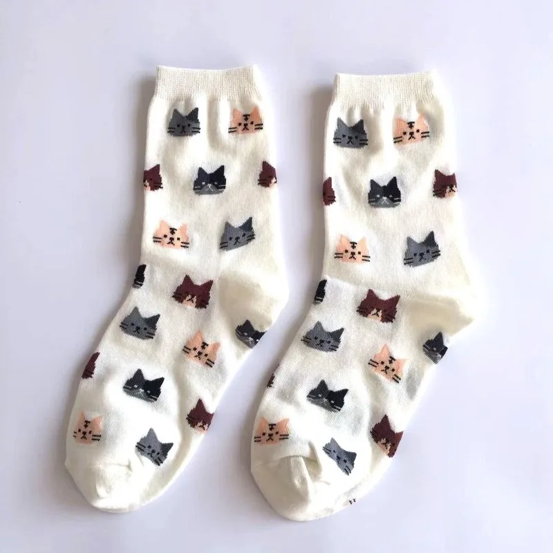 

New Women's Socks Small Animals Fall/winter Kitten Tube Socks Cotton Warm Women's Socks