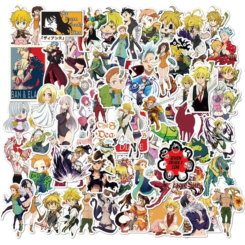 

10/50/100Pcs The Seven Deadly Sins Anime Sticker Cartoon Sticker for Skateboard Motorcycle Scrapbook Diy Toy Laptop Snowboard