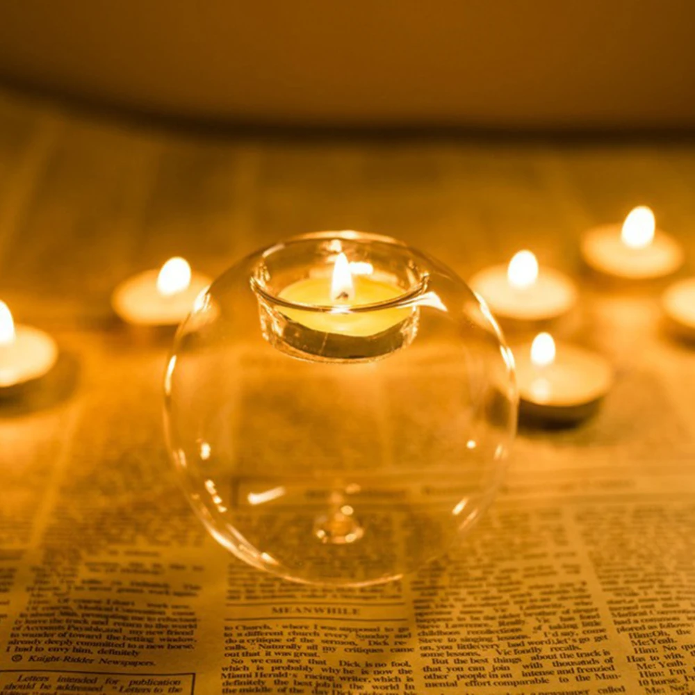 Портативный фестиваль классический стеклянный подсвечник свадебный бар