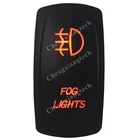 Водонепроницаемый IP68 туманный переключатель, оранжевый светодиод, 5 контактов ВКЛ.ВЫКЛ., SPST, 12 В постоянного тока, 24 В, для автомобилей, лодок