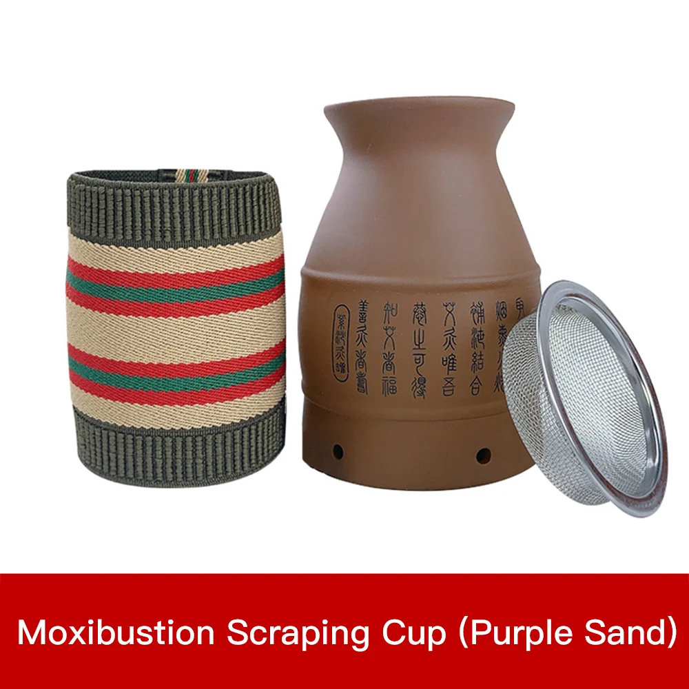 

Ceramic Household Warm Moxibustion Pot Moxibustion Museum Stone Scraping Cup Household Hand Held Hanging Scraping Instrument