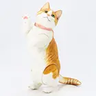 Восхитительная модель с подвижными конечностями, образовательная кукла-кошка с короткими ногами, фигурки для дома, белая и желтая кошка, фигурки, пятнистая кошка, кукла, фигурки