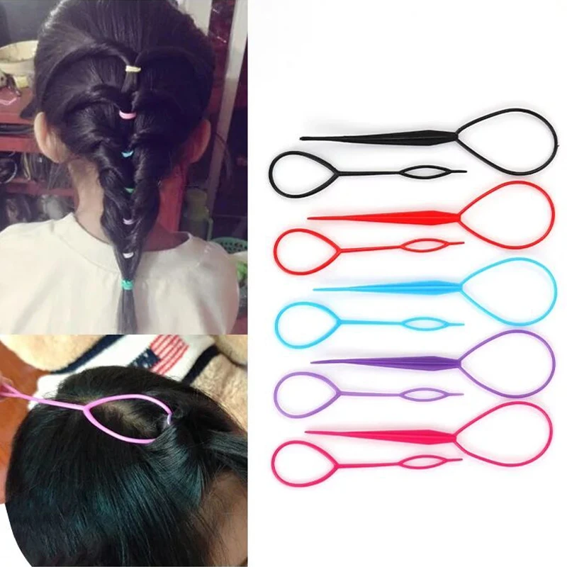 2 шт./лот инструменты для укладки волос пластиковая петля сделай сам шпильки