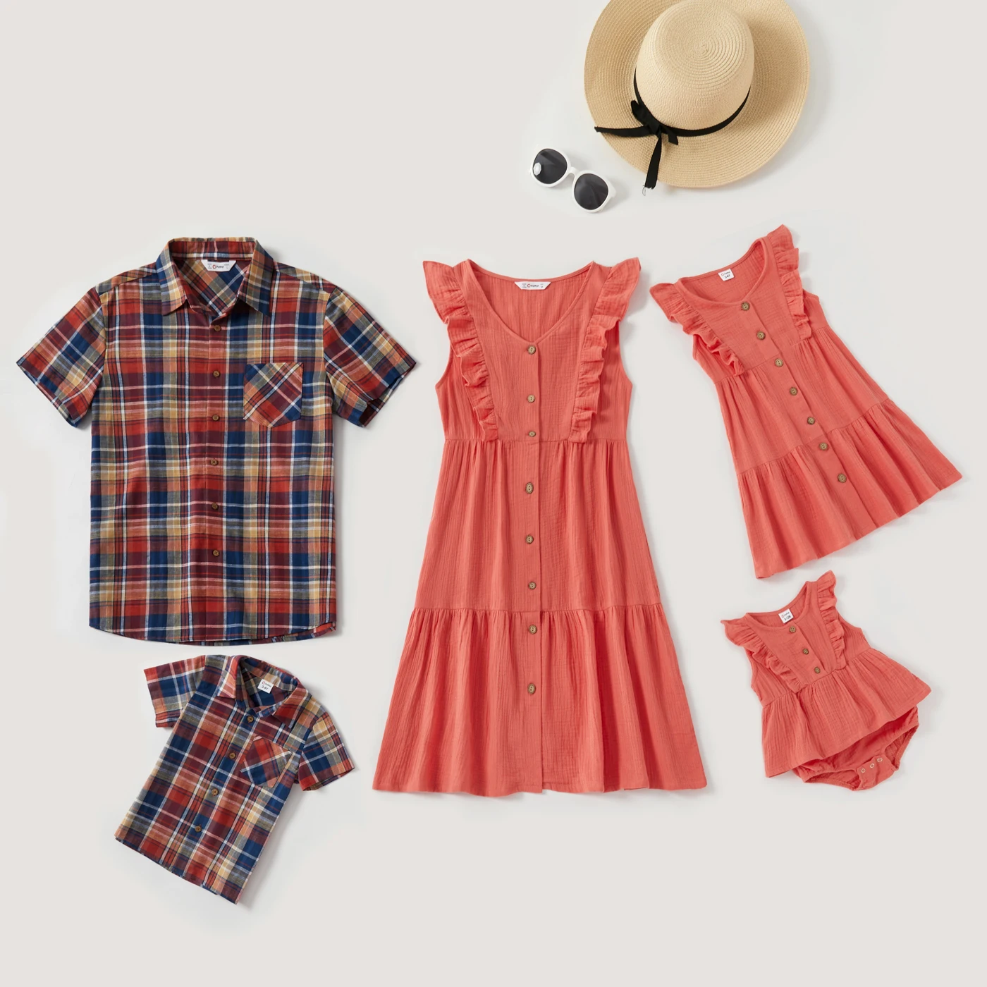 

Комбинезон PatPat, из 100% хлопка, однотонный, с коротким рукавом