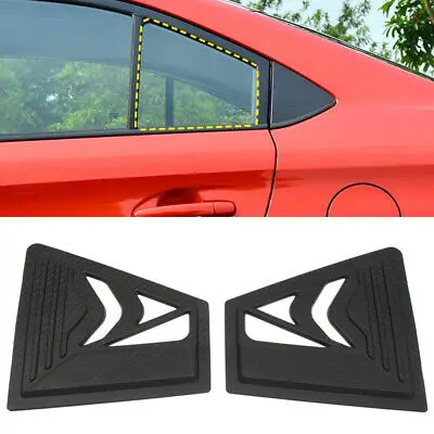 

2* Carbon Fiber Look Rear Window Shutter Cover For Toyota Vios Yaris Sedan 14-20