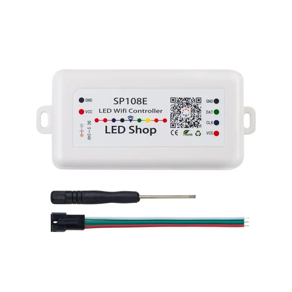 WS2812B Wi Fi SP108E контроллер Поддержка WS2811 WS2815 WS2801 SK6812 WS2813 SK9822 APA102C и т. д. почти все