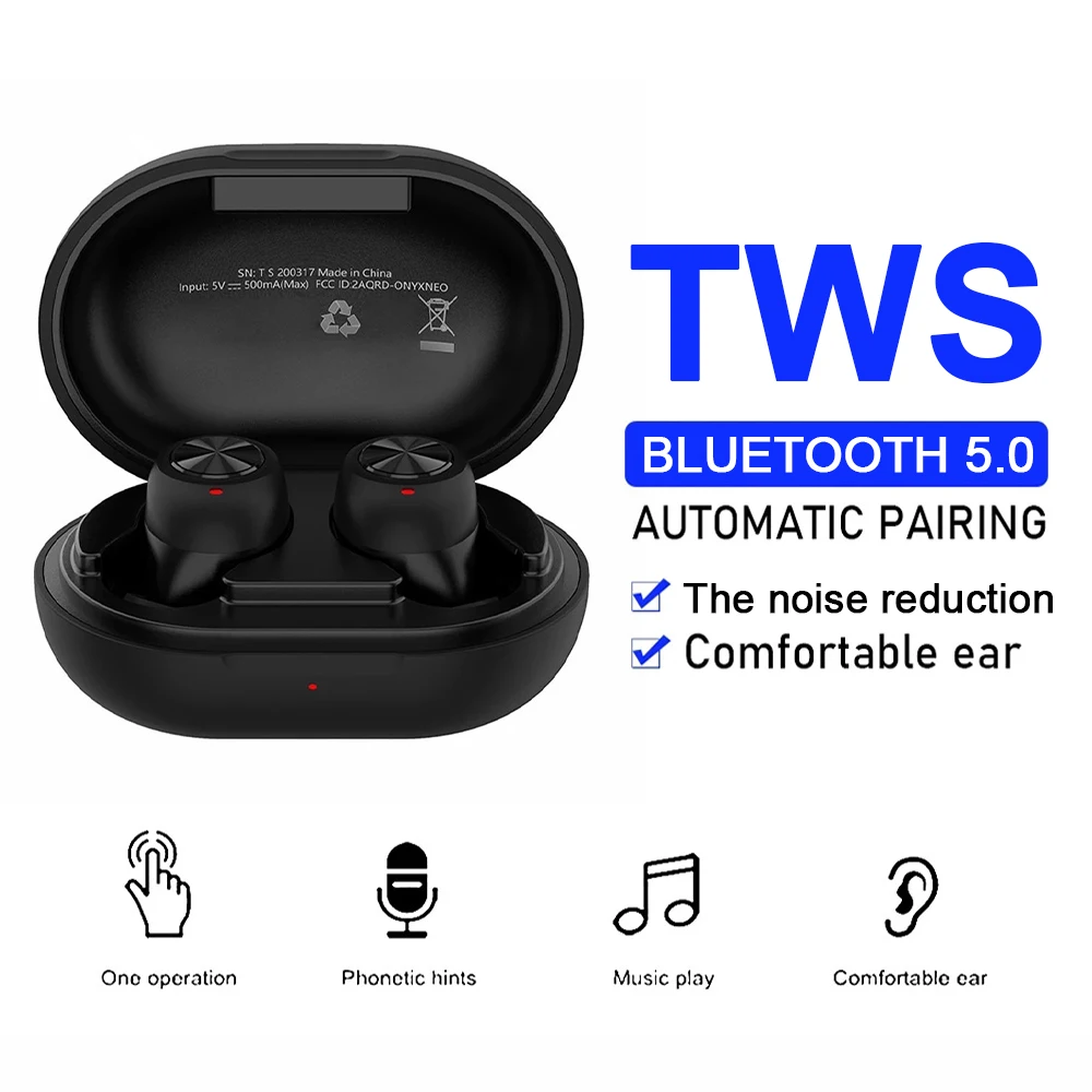 

Wireless Bluetooth Earphones TWS APTX CVC8.0 Noise Reduction HiFi Stereo Sport Game Earbuds LED Touch Control Waterproof Headset