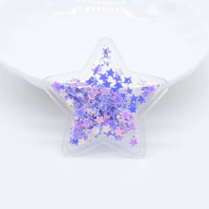 Purple 32 шт. 36 мм блестящая Звезда, прозрачные пластиковые аппликации с блестками для самостоятельного изготовления головных уборов, заколки для волос, аксессуары для украшения бантов L05 - Цвет: Purple
