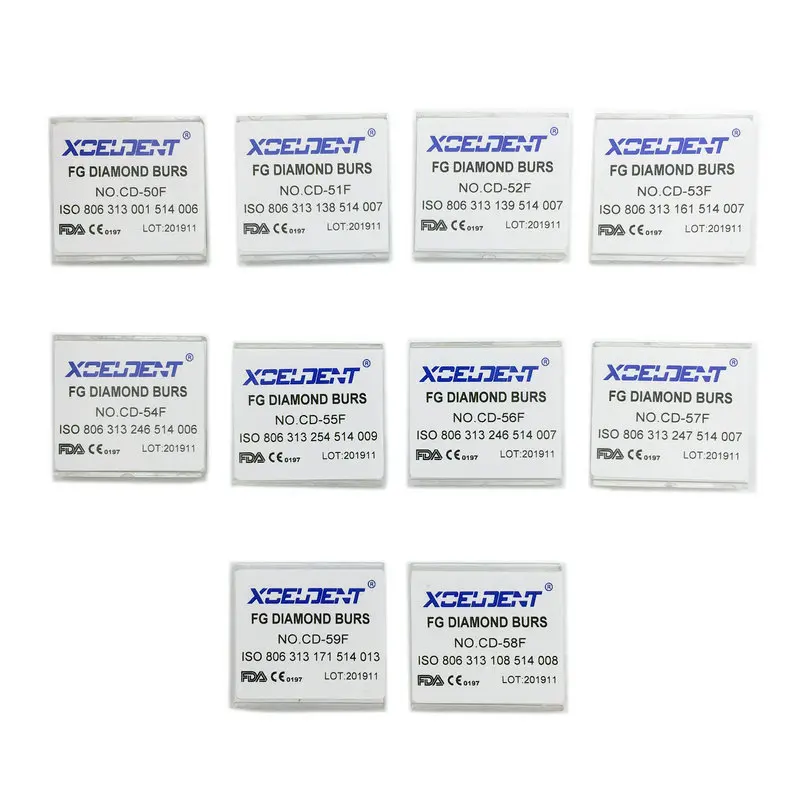 100 шт./10 коробок стоматологических алмазных боров (дрель компакт дисков серии