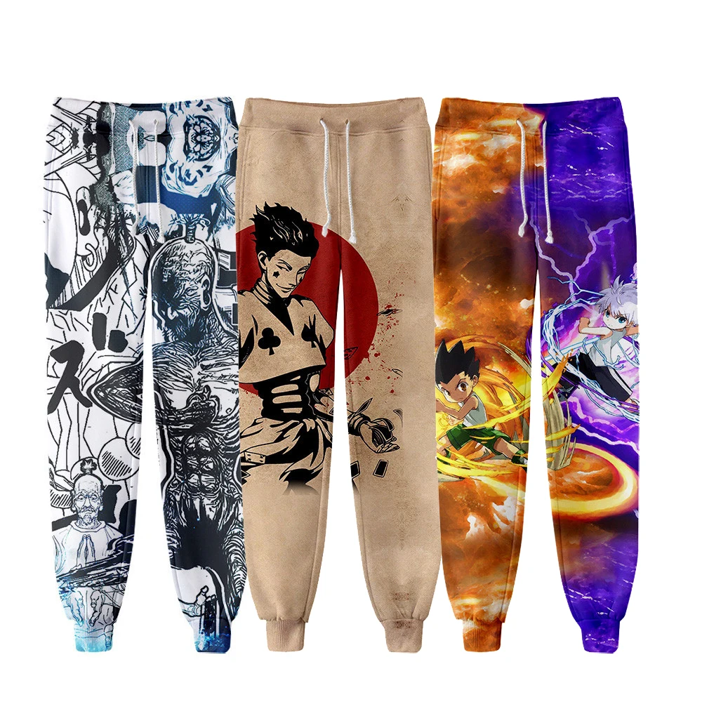 

Sweatpants Joggers Lounge Pants Women Men Pockets Outdoor Hiking Running Trousers Japan Anime Hunter x Hunter Printed