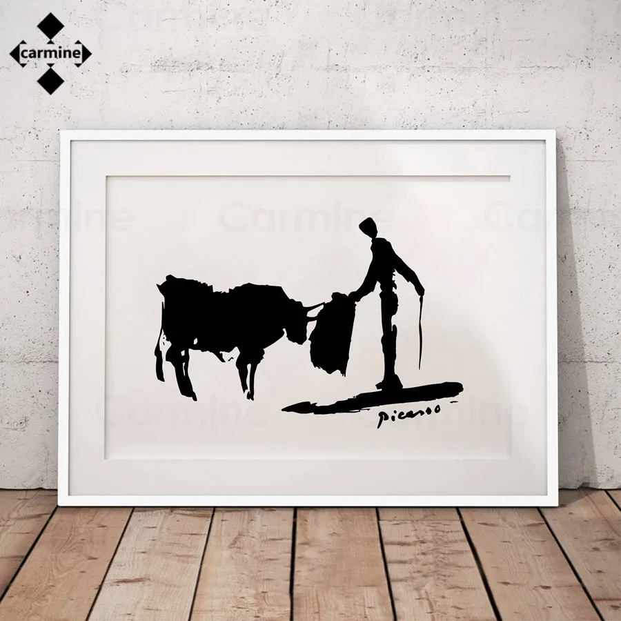 

Black and White Canvas Picture Abstract Horse Trainer Pattern Poster and Print Modern Style Wall Art Printing Painting for Home