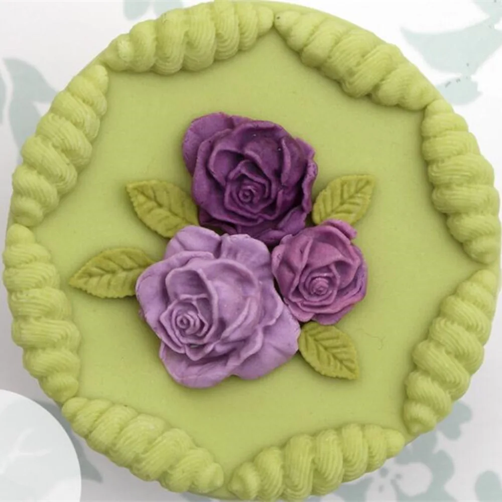 

Rose Leaf Butterfly Rose Silicone Cake Mold 3D Flower Fondant Mold Cupcake Jelly Candy Chocolate Decoration Baking Tool Moulds