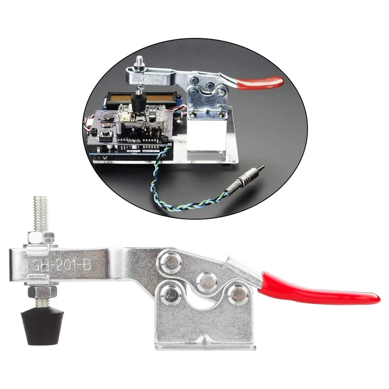 

6 Pcs Toggle Clamp 200Lbs Holding Capacity Hand Tool Horizontal Heavy Duty Quick-Release Clamp Adjustable Clamps Latch