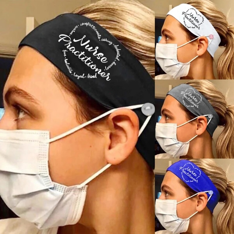 Повязка унисекс на голову с надписью нескользящая эластичная для занятий йогой и