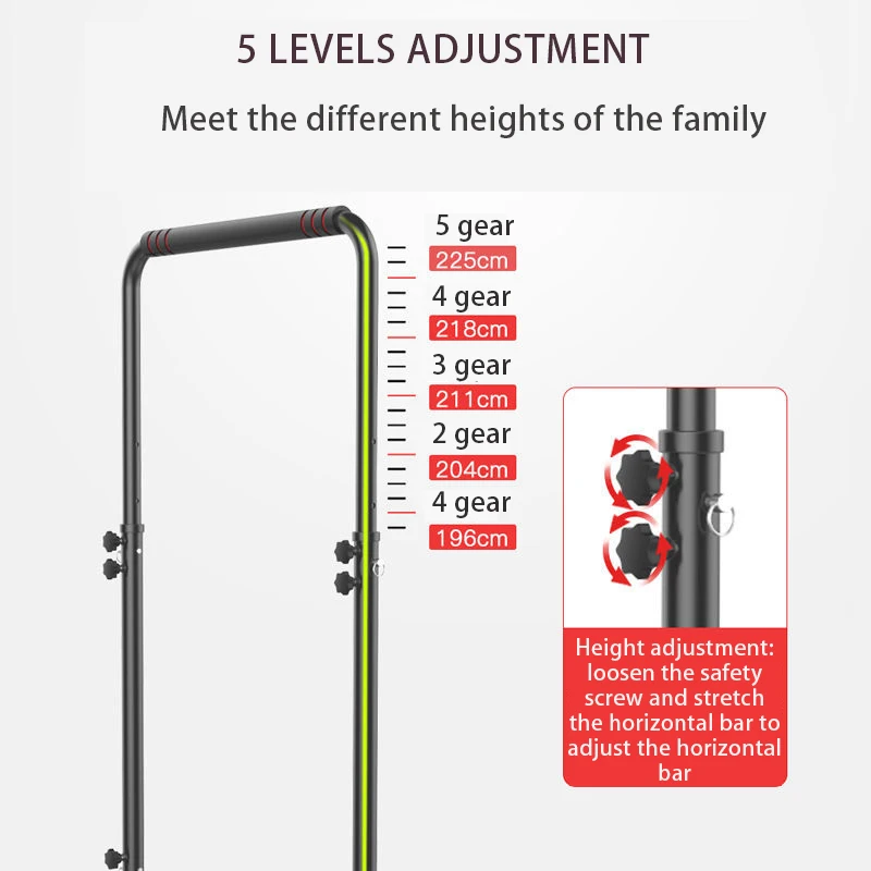 Многофункциональная стойка для приседаний с регулировкой высоты и 5 насадками