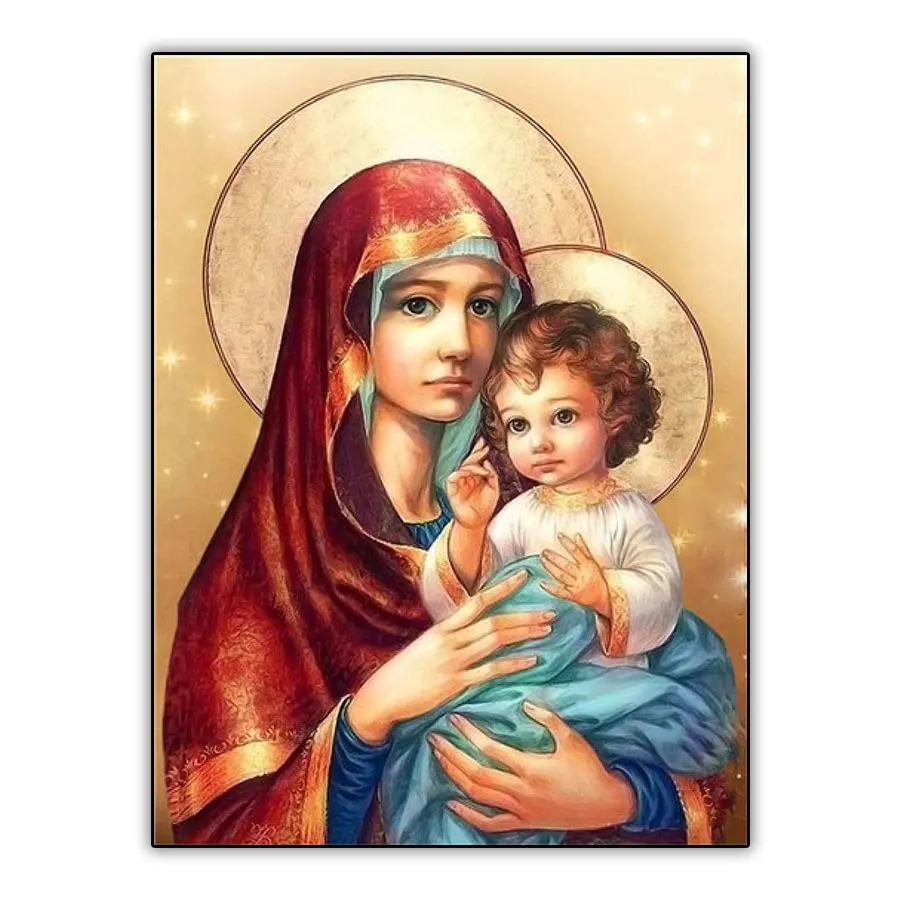 

Набор для вышивки крестиком 5d с изображением девы и Иисуса