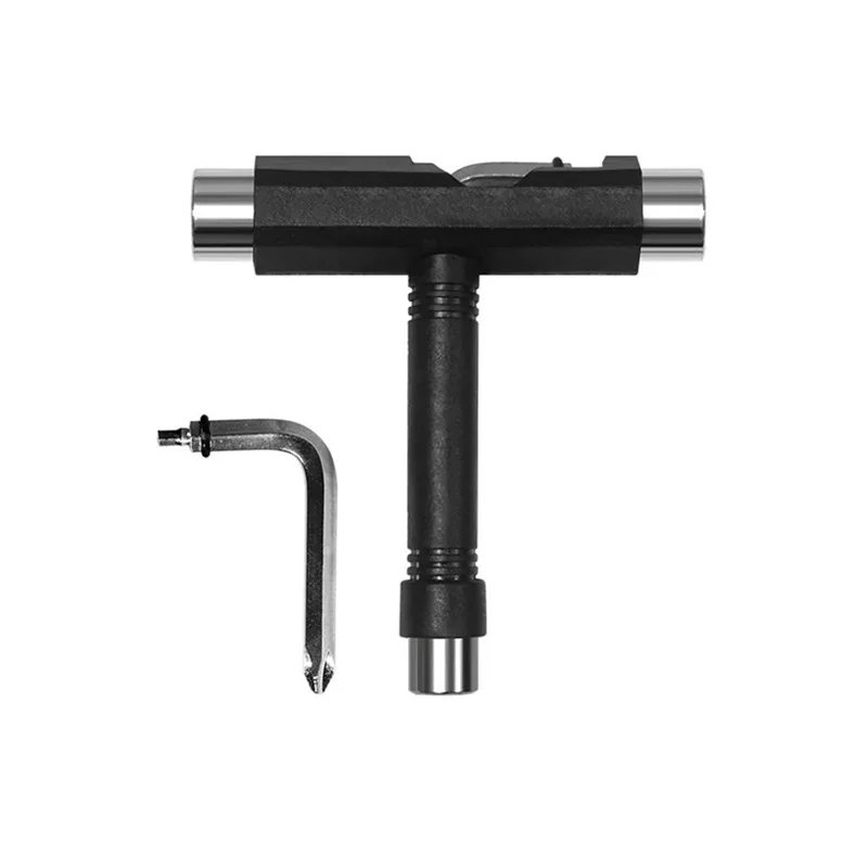 

Black T Shape Wrench Roller Skate Skateboard Longboard Scooter Tool Multifunction Allen Key Adjusting Mounting Trucks Fittings