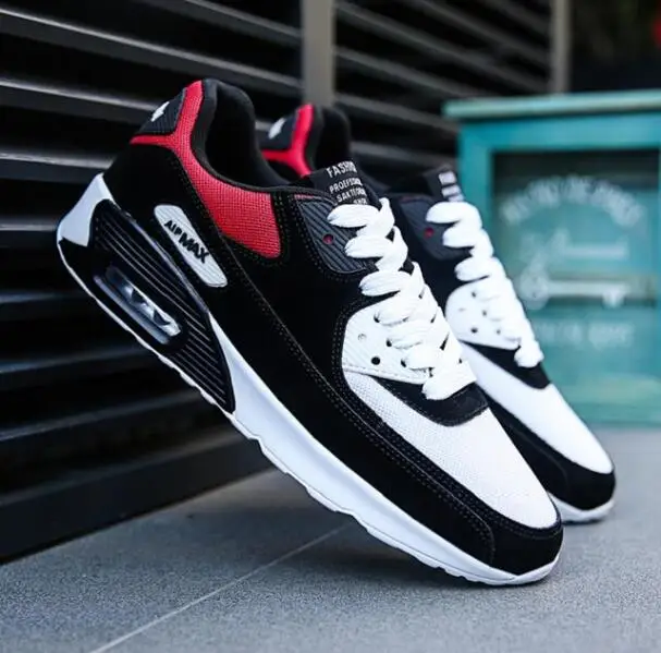 Кроссовки мужские сетчатые на плоской подошве повседневные Нескользящие с