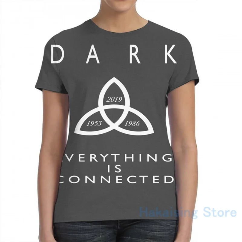 Minimalist Netflix Show D A R K Promotional Design men T-Shirt women all over print girl t shirt boy Short Sleeve tshirts | Мужская