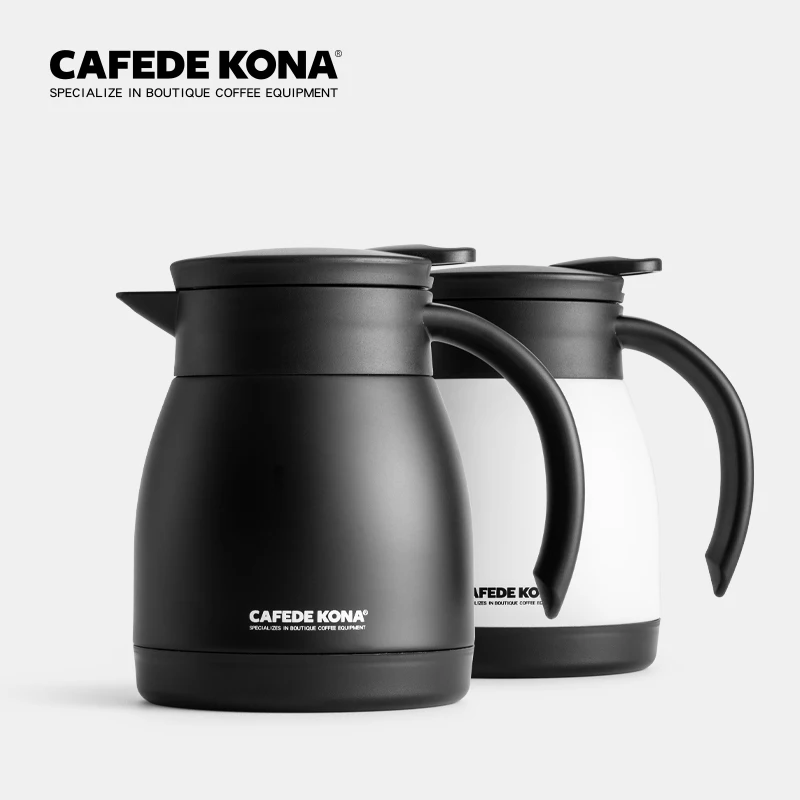 CAFEDEKONA Кофе чайник термос 500 мл бытовой воды из твердого английского фарфора с