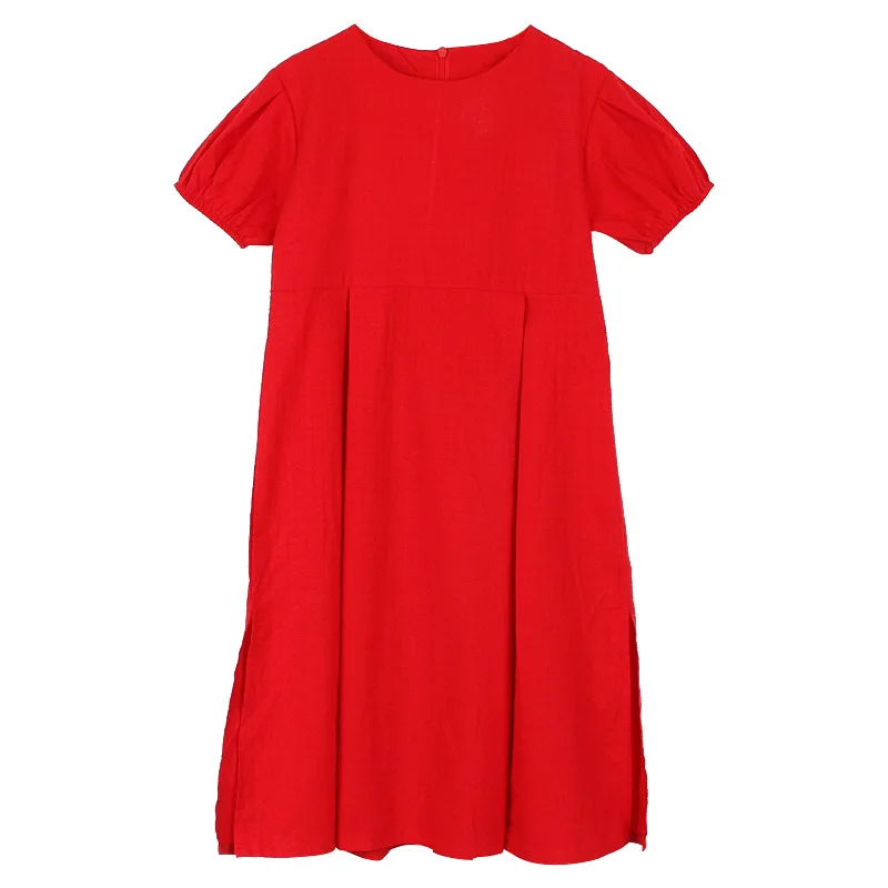 Платье для девочек коллекция 2019 года летние хлопковые однотонные платья