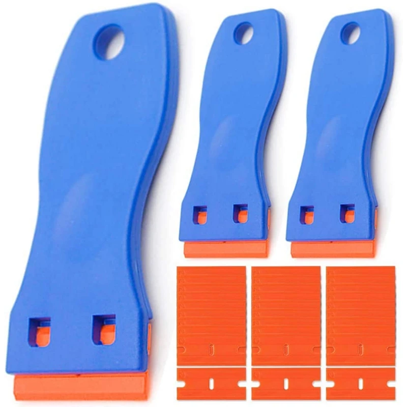 

33 Pieces of Scraping Tool Set,Plastic Scraper, 30 Pieces of Plastic Scraper, Used for Sticker and Decal Window Cleaning