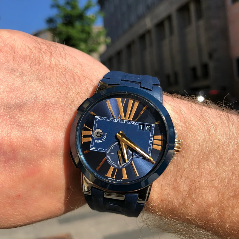 Ремешок силиконовый для наручных часов Ulysse Nardin резиновый браслет со стальной