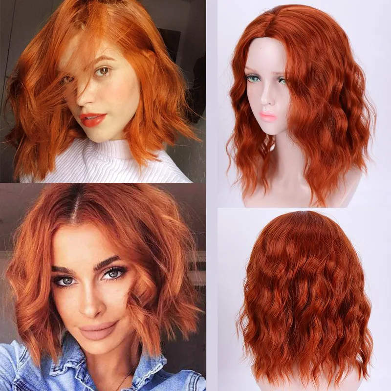 Парик JINKAILI короткий синтетический с челкой термостойкий для женщин короткими