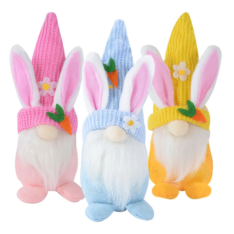 

1pc Easter Handmade Rabbit Gnome Faceless Plush Doll Easter Gifts for Kids Child Women Men Happy Easter Decorations Home Decor