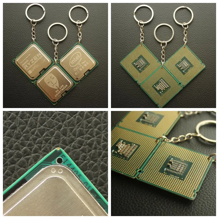 Лазерная гравировка Процессор цепочка для ключей DIY Сплошной Цвет с узором на