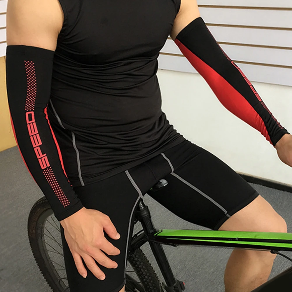 

1 piece Cycling sleeves Outdoor Arm Warmers Breathable UV Protection Cuff Cover Running Arm Sleeves Fitness Basketball Elbow Pad