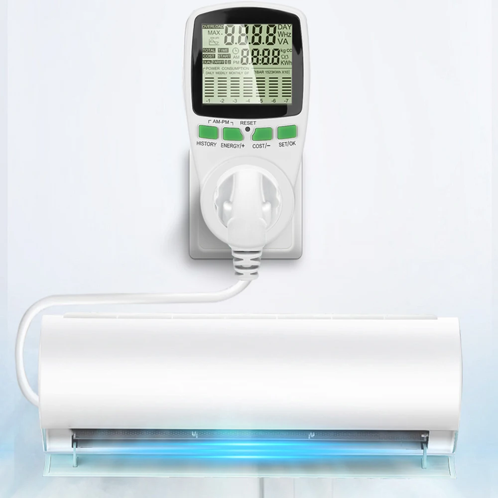 Счетчик электроэнергии kebidu с цифровым ЖК дисплеем ваттметр европейской вилкой