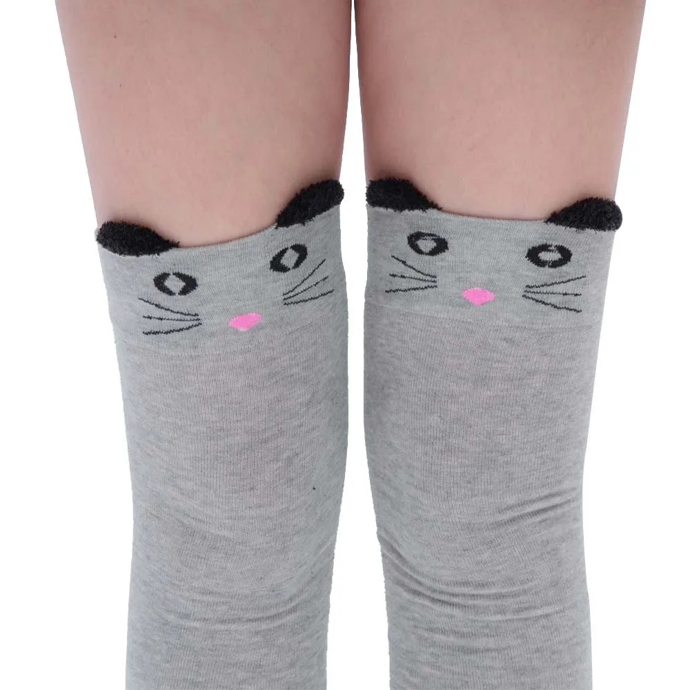 Женские Носки с рисунком кота Длинные носки Гольфы|Чулки| |