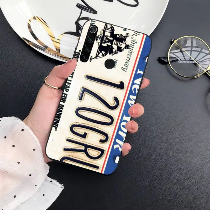 

License New York plate number Phone Case For Xiaomi Redmi 7 8 9t a3Pro 9se k20 mi8 max3 lite 9 note 9s 10 pro silicone funda