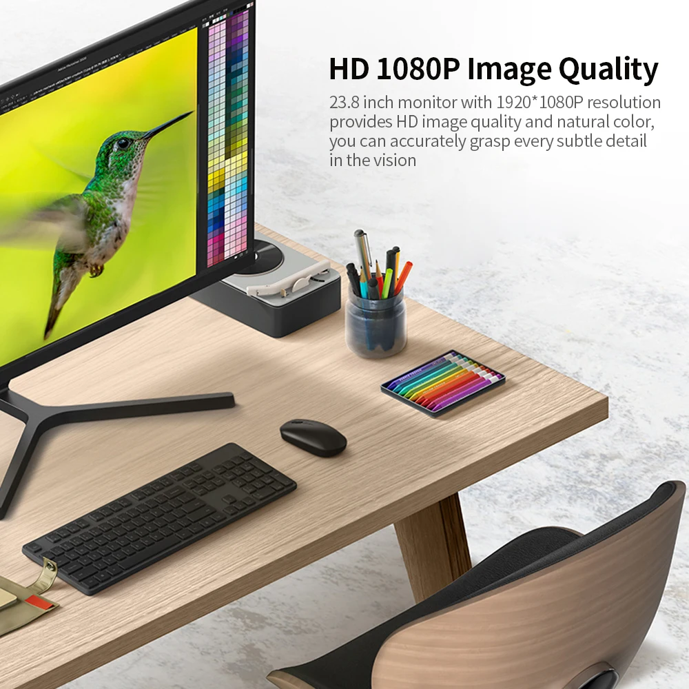 Xiaomi Redmi 1A 23 8 дюймовый монитор HD 1080P IPS экран 178 ° широкоугольные мониторы с низким