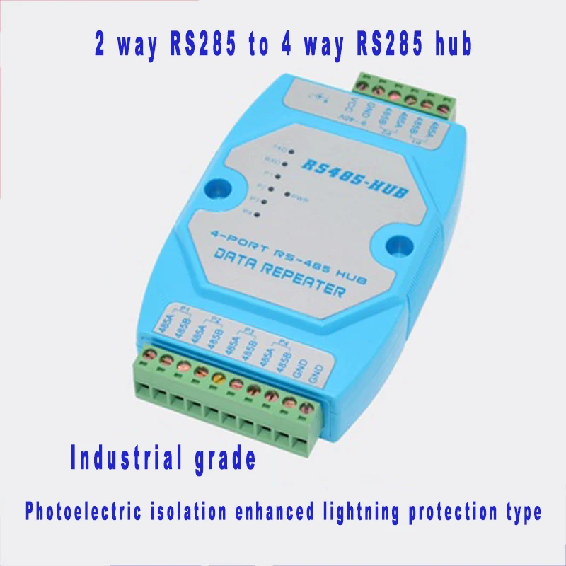 Промышленная фотоэлектрическая изоляция 4-ходовой RS485 концентратор 2 в 4 Out RS485 дистрибьютор IoT аксессуары ретранслятор