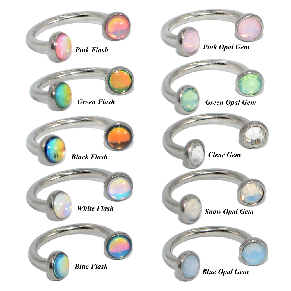 Серьга штанга из хирургической стали с внутренней резьбой ювелирное изделие для