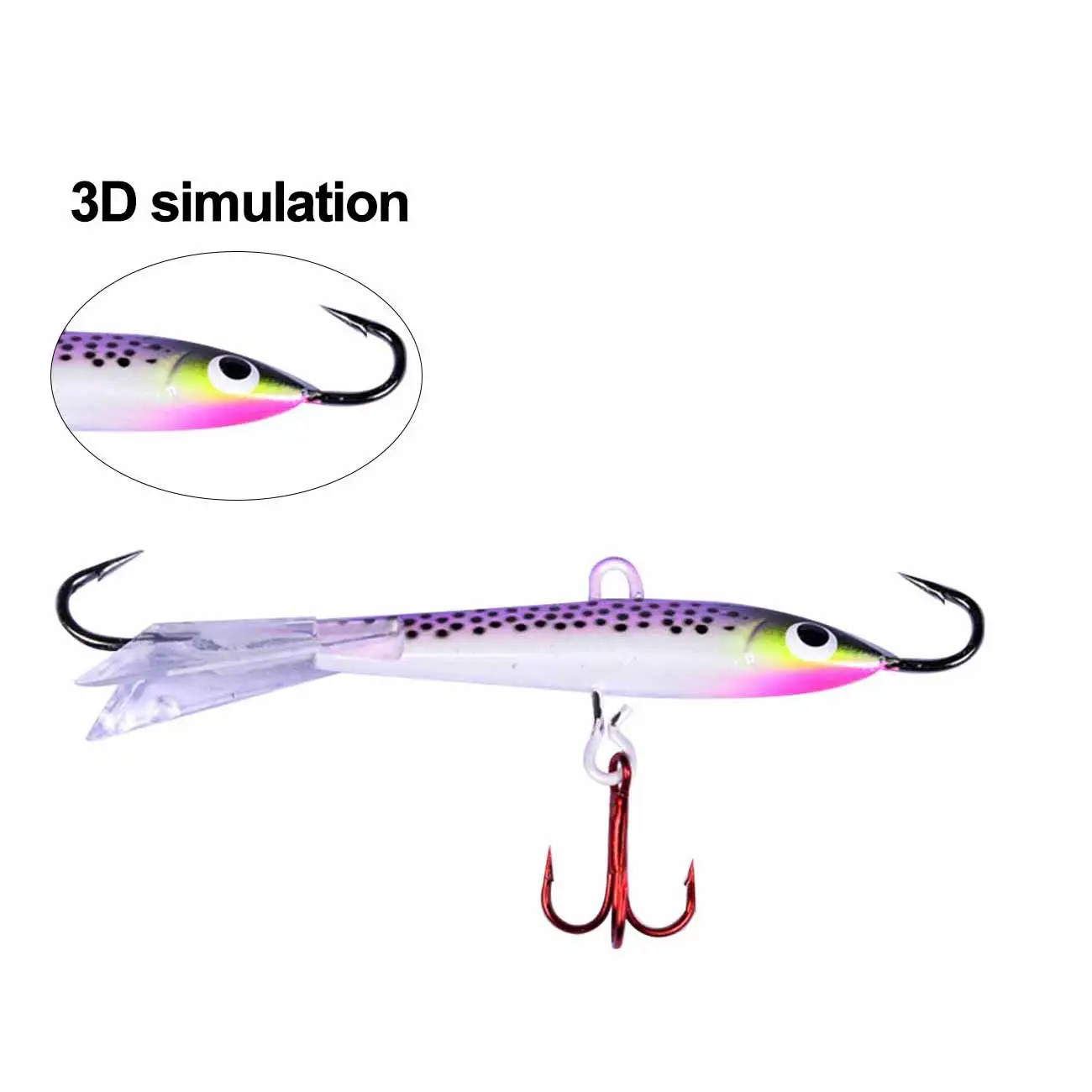 

Artificial Fishing Lure Balancer Ice Jig Fishing Hard Bait With Fish Hook Artificial Tackle For Winter Outdoor Ice Fishing Tools