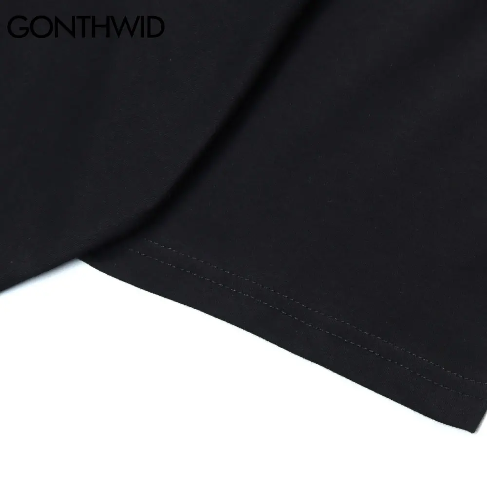 

GONTHWID Tees Tops Streetwear Hip Hop Funny Cartoon Print Short Sleeve T-Shirts Cotton Casual Harajuku Fashion Loose Tshirt Male