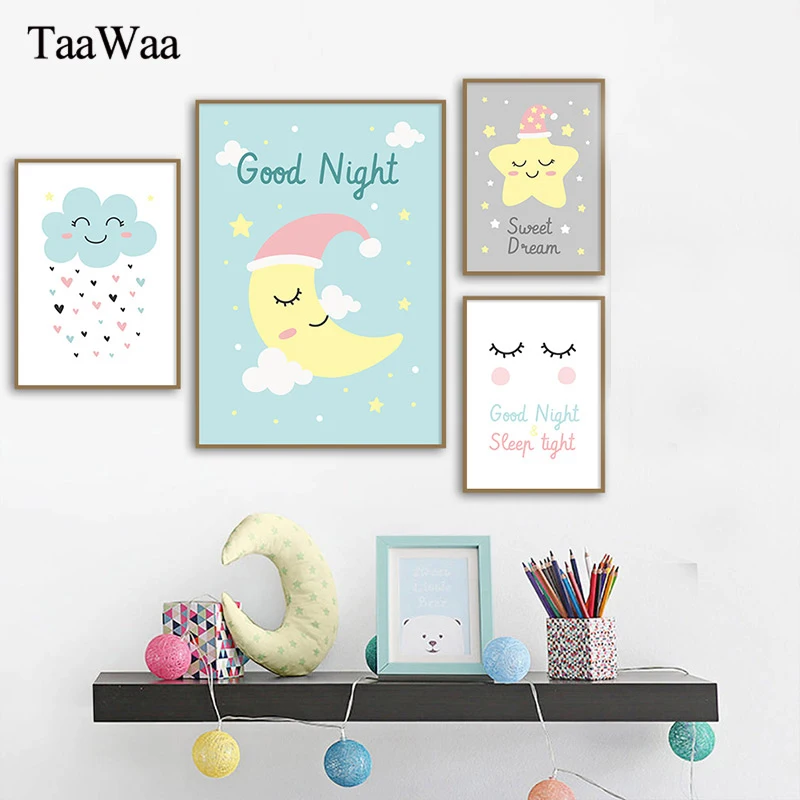 Настенный декор для детской комнаты TAAWAA постер с милыми рисунками в