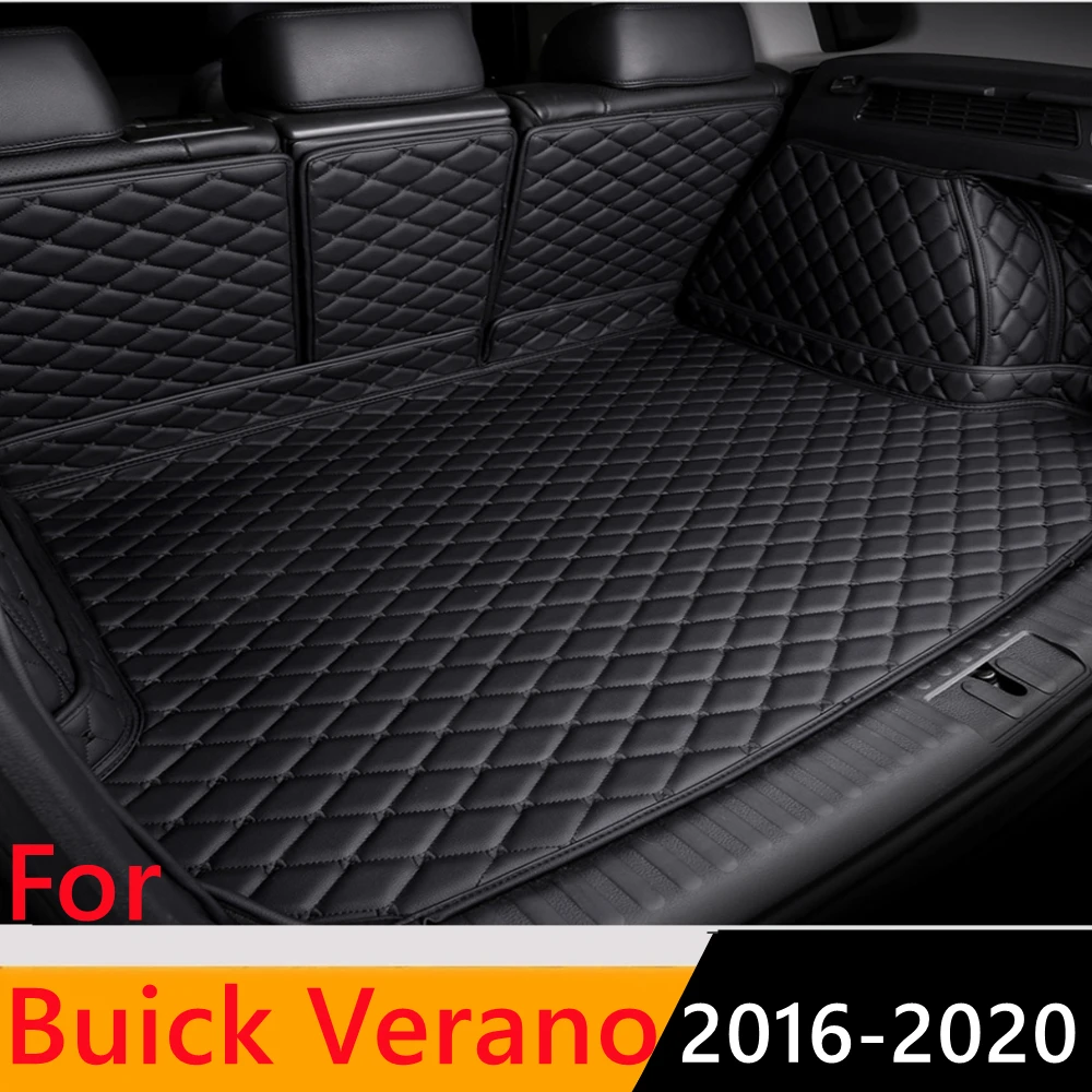 

Sinjayer Waterproof Highly Covered Car Trunk Mat Tail Boot Pad Carpet Cover High Side Cargo Liner For BUICK Verano 2016 17-2020