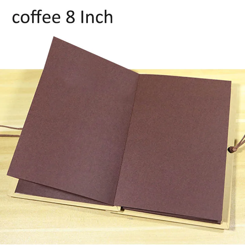 coffee 8 Inch Крафт-бумаги Бумага ручной работы держатель серии Hardcover с Юбилей Скрап тип пасты Тип ручной свадебный фотоальбом 6/8 дюймов A4 складной DIY Фотоальбом - Цвет: coffee 8 Inch