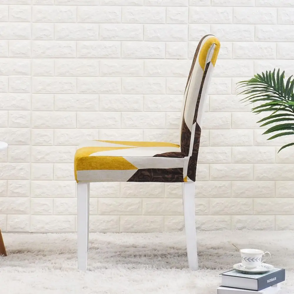 Чехол для стула эластичный геометрический спандекс чехол кресла столовой офиса