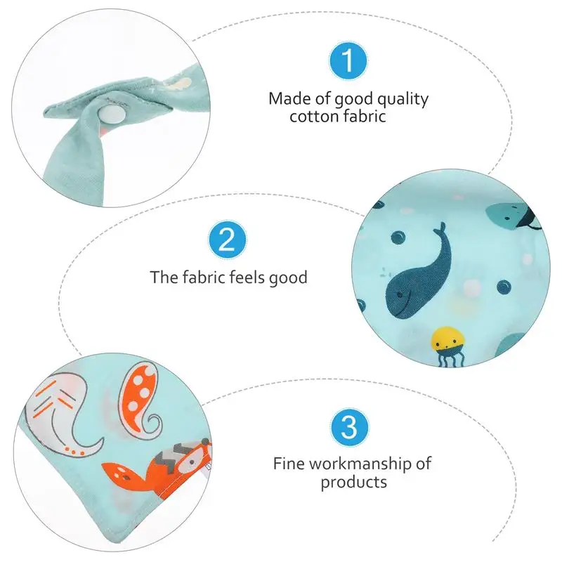 

5Pcs Baby Dribble Bibs Super Absorbent Bibs for Newborn Infant Toddler Kids