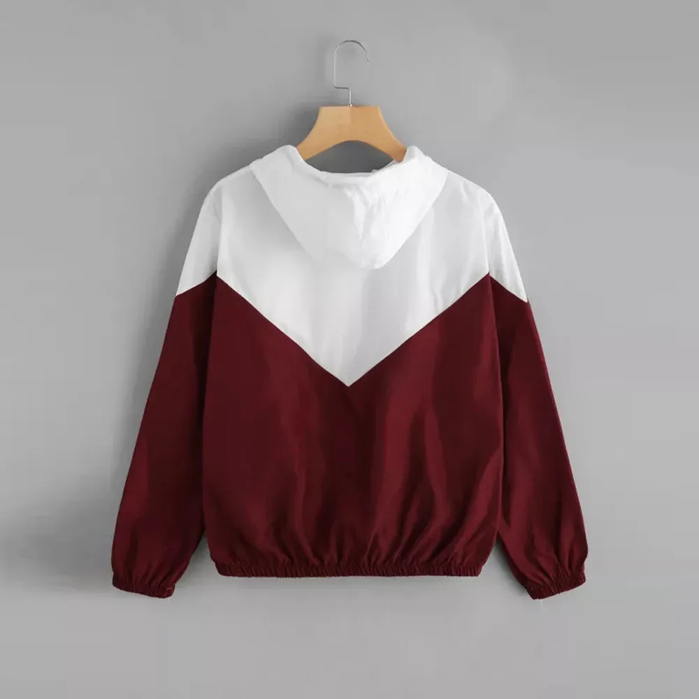 

Autumn Winter coat women casual New Fashion Coat Plus Size Long Sleeve Rose Thin Skinsuits Hooded Zip Floral Sport Coat W1106