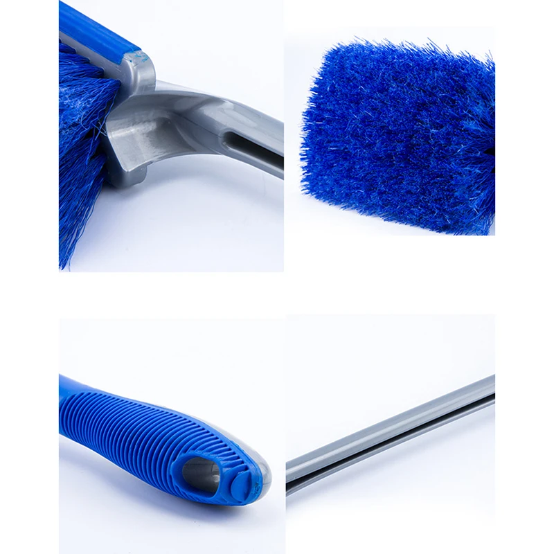 

Auto Long Handle Wheel Brush Hub Cleaning Brush Flexible Rim Brushes Soft Fiber Car Tire Cleaning Brush New