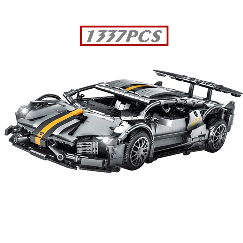 

1337PCS New Technical Racing Car Building Blocks Model Bricks Children Diy Toys Birthday Kid Gifts